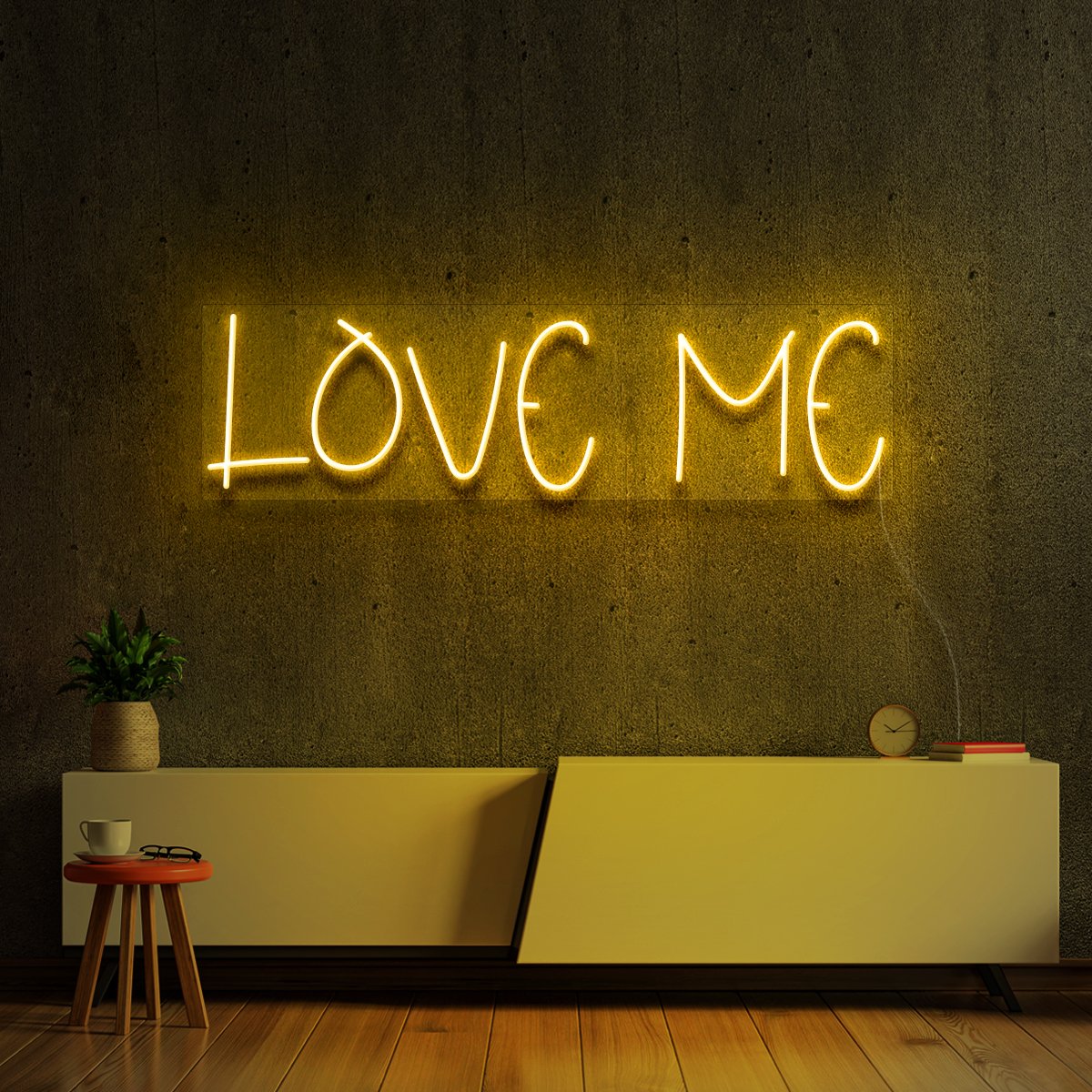 "LOVE ME" Neon Sign 60cm (2ft) / Yellow / LED Neon by Neon Icons