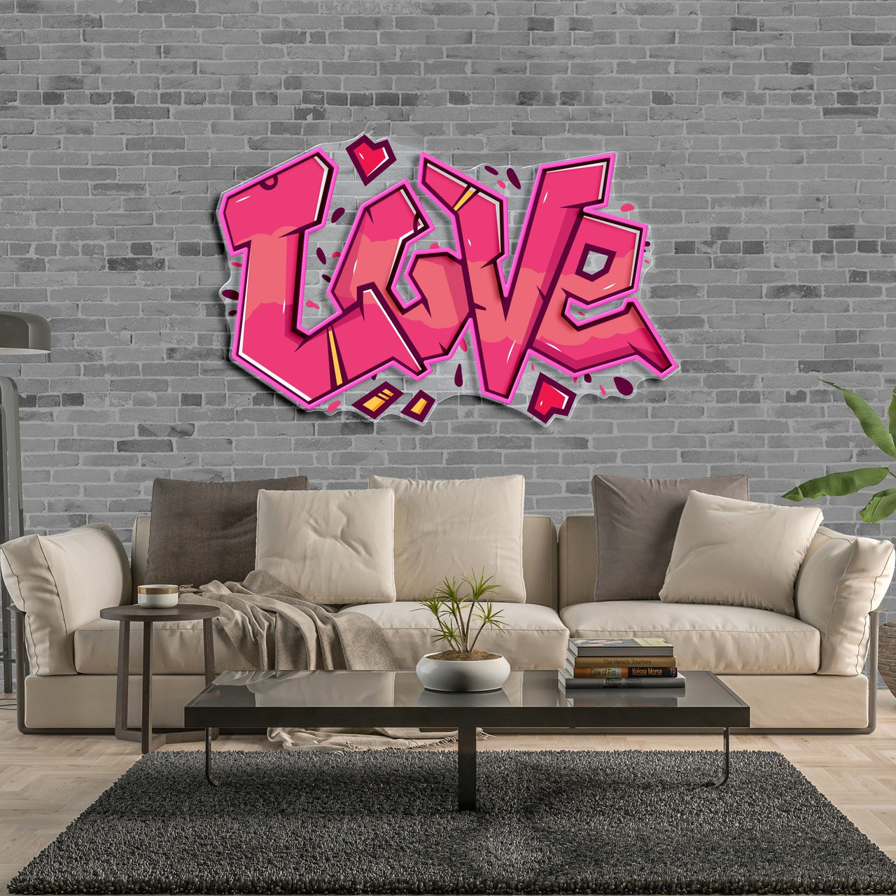 "Love" Neon x Acrylic Artwork by Neon Icons