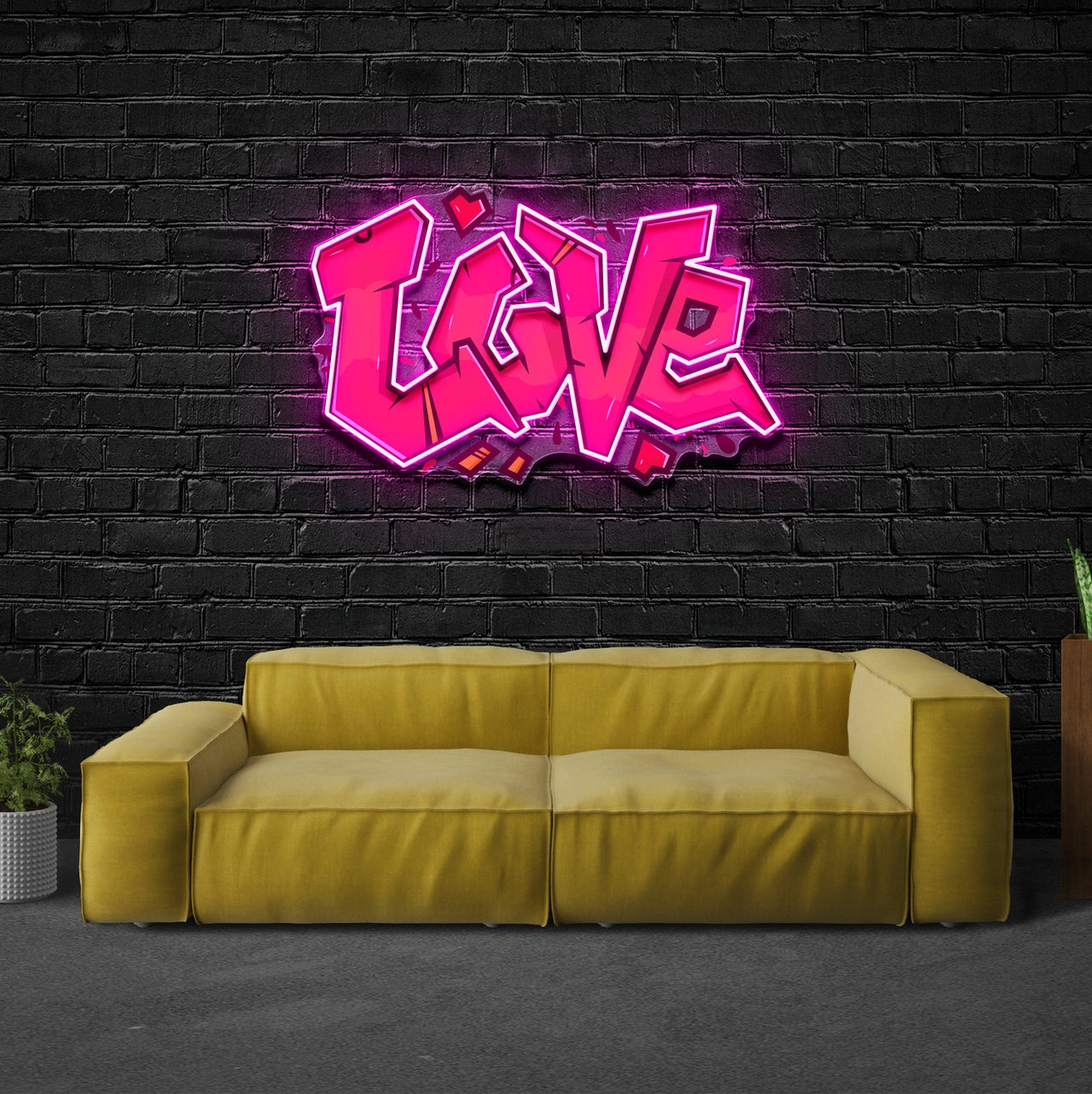 "Love" Neon x Acrylic Artwork by Neon Icons