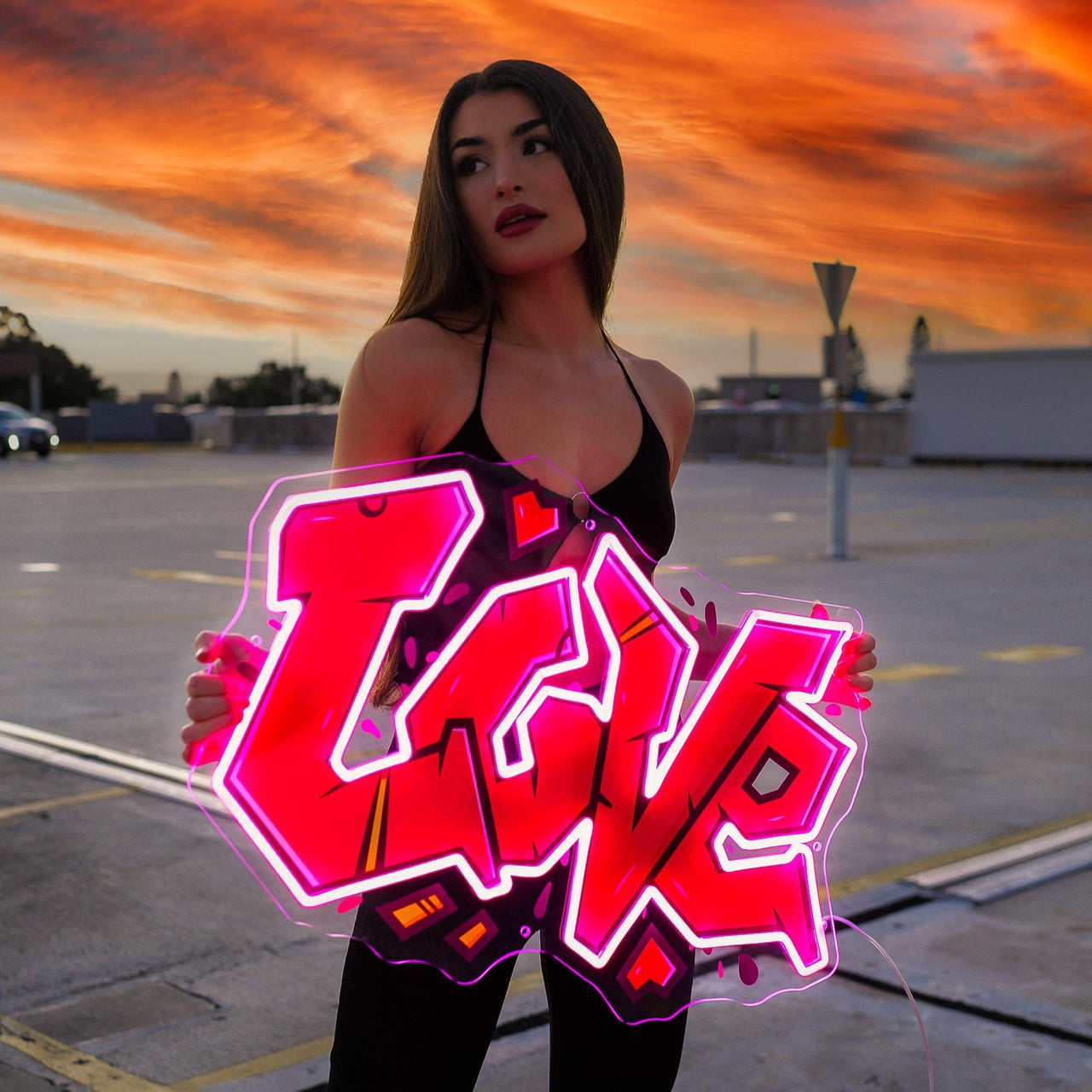 "Love" Neon x Acrylic Artwork by Neon Icons