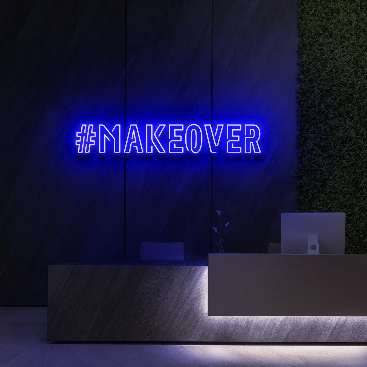 "#Makeover" Neon Sign for Beauty Salons & Cosmetic Studios by Neon Icons