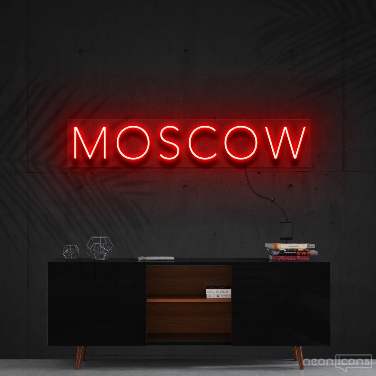 "Moscow" Neon Sign 60cm (2ft) / Red / Cut to Shape by Neon Icons