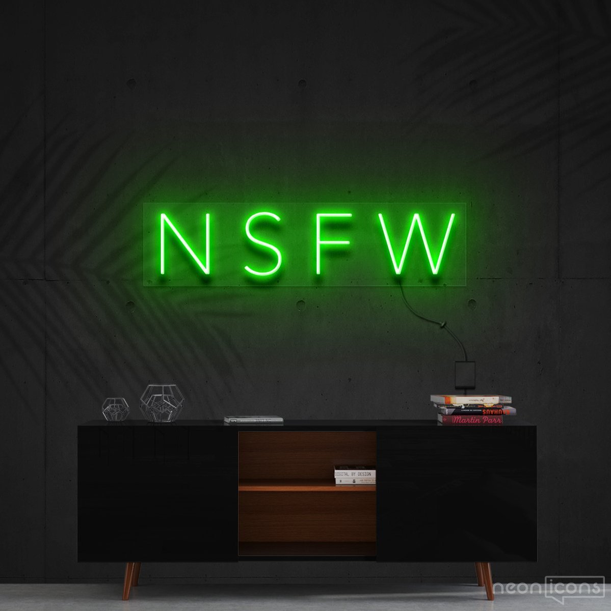 "Not Safe For Work 60cm (2ft) / Green / Cut to Shape by Neon Icons