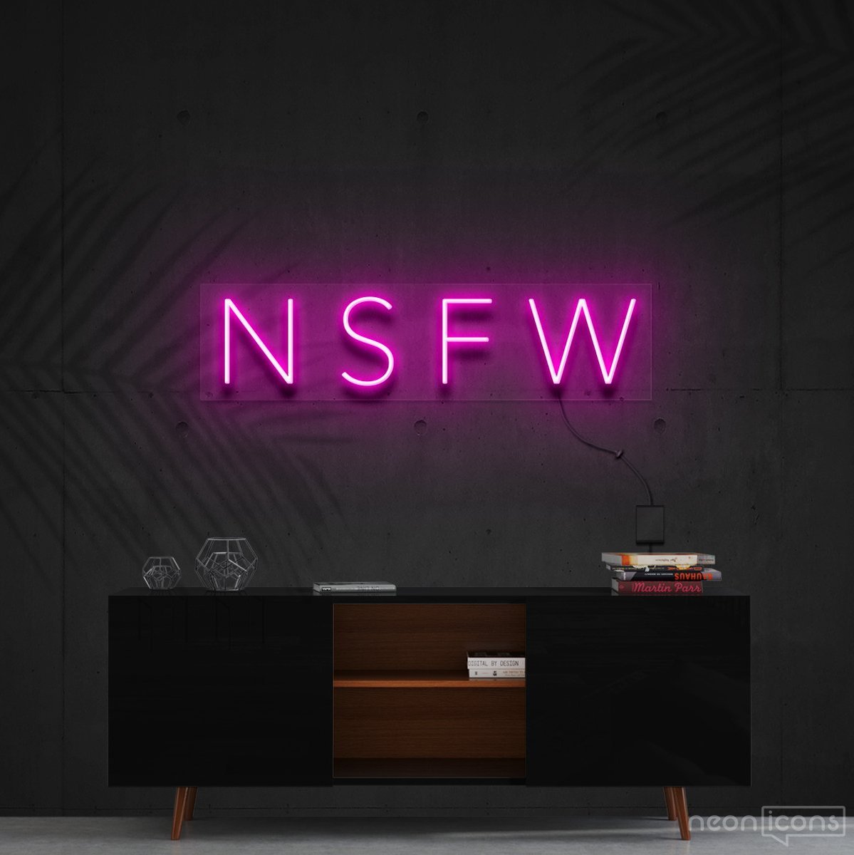 "Not Safe For Work 60cm (2ft) / Pink / Cut to Shape by Neon Icons