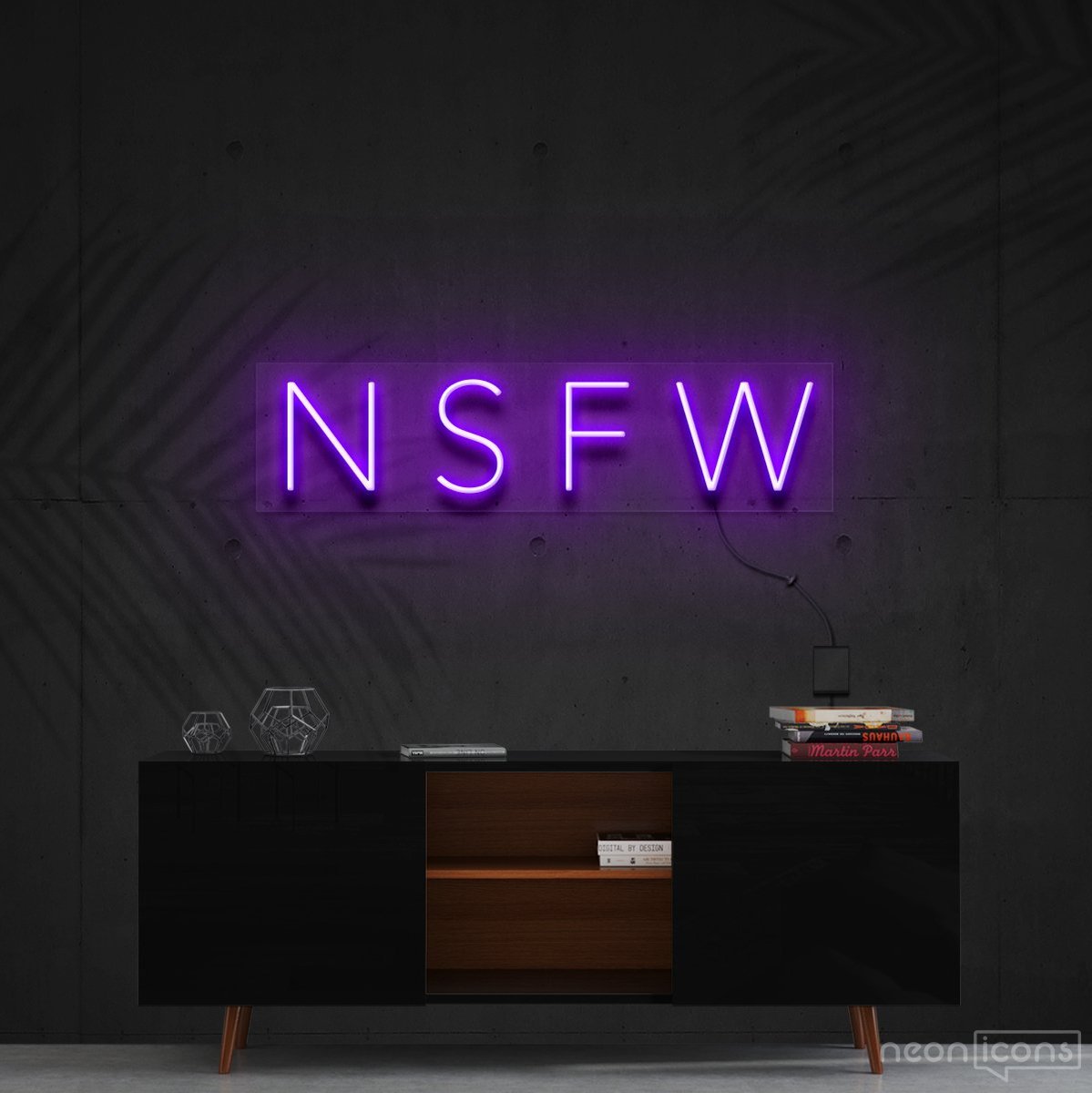 "Not Safe For Work 60cm (2ft) / Purple / Cut to Shape by Neon Icons
