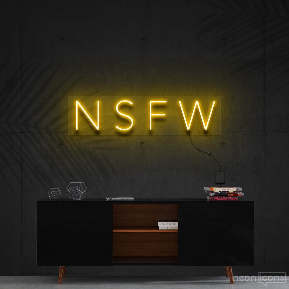 "Not Safe For Work 60cm (2ft) / Yellow / Cut to Shape by Neon Icons