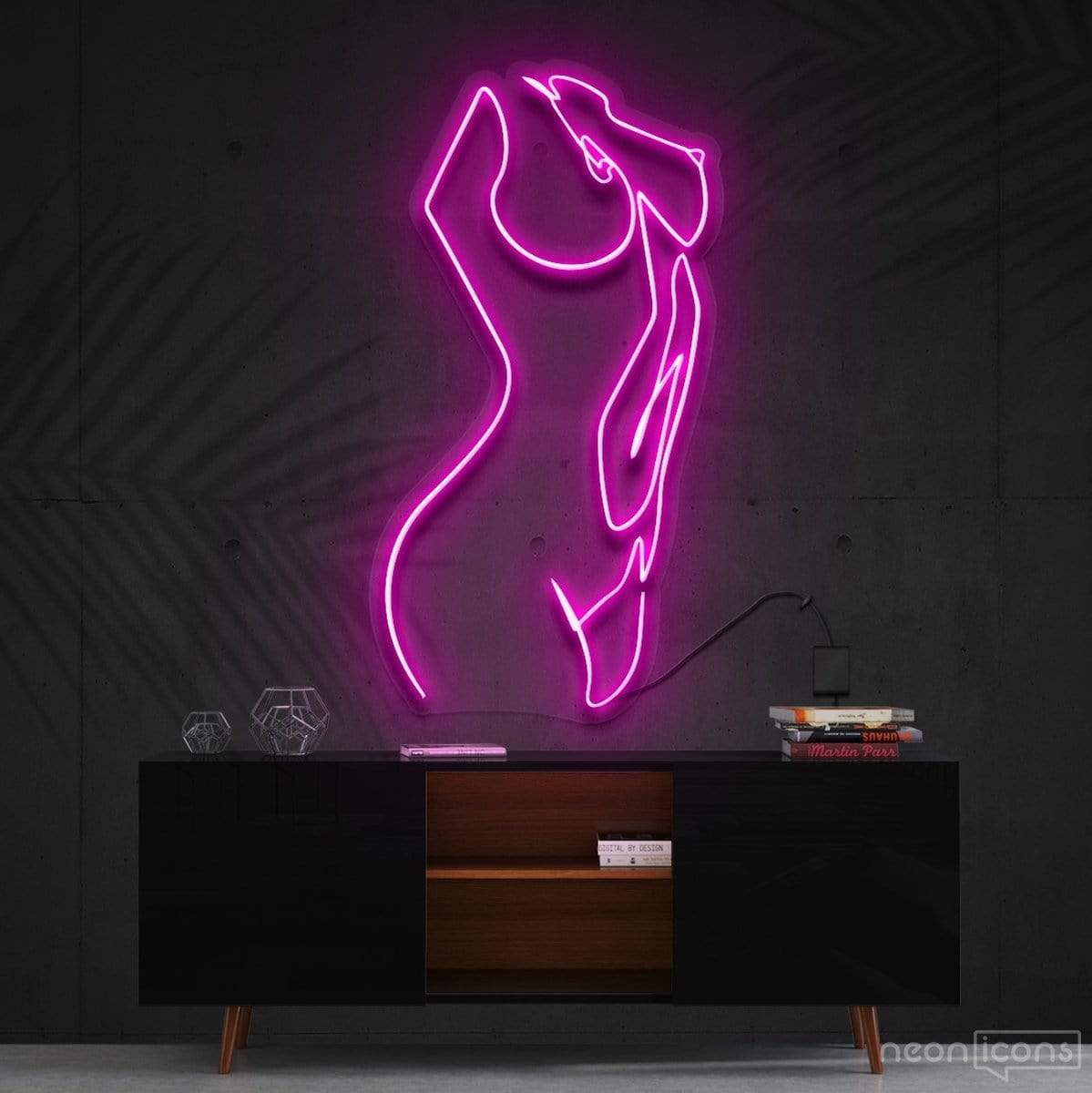 "Not so Renaissance " Neon Sign 60cm (2ft) / Pink / Cut to Shape by Neon Icons