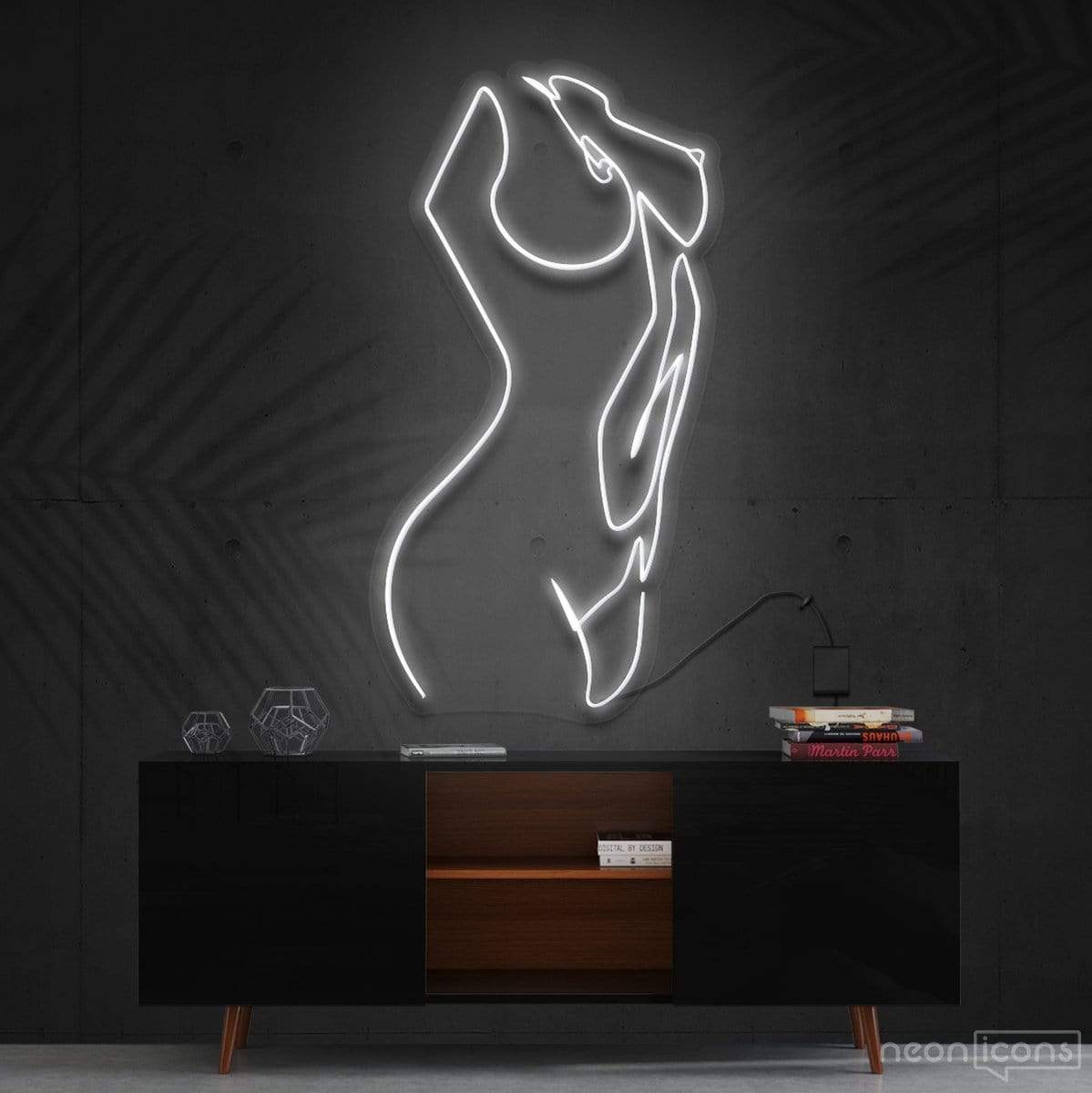 "Not so Renaissance " Neon Sign 60cm (2ft) / White / Cut to Shape by Neon Icons
