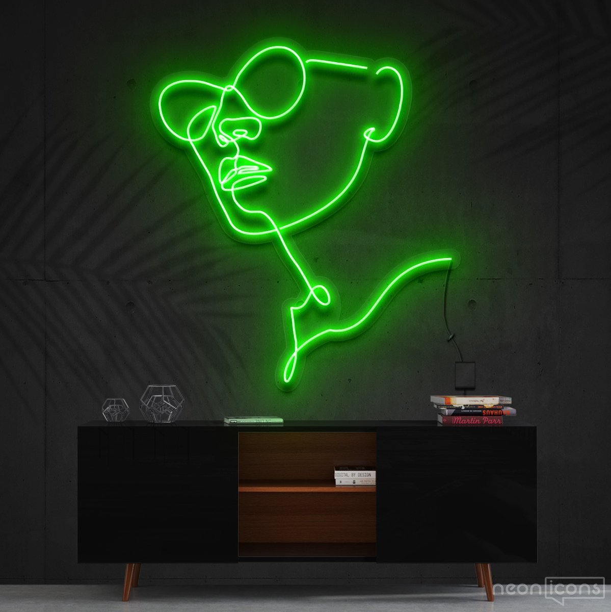 "Parisian Adventure" Neon Sign 60cm (2ft) / Green / Cut to Shape by Neon Icons