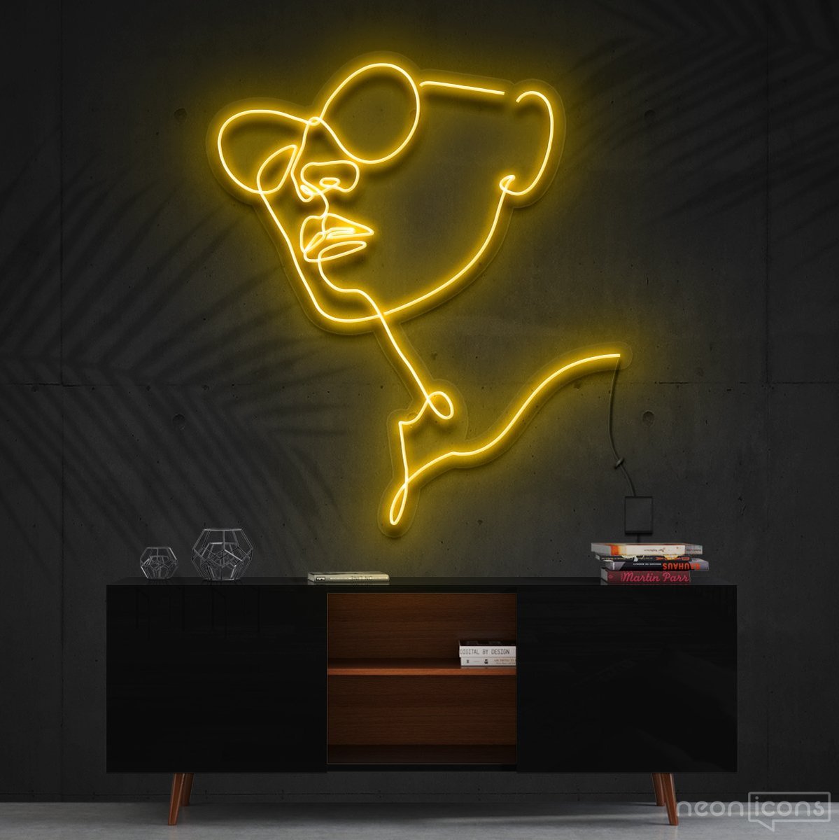 "Parisian Adventure" Neon Sign 60cm (2ft) / Yellow / Cut to Shape by Neon Icons