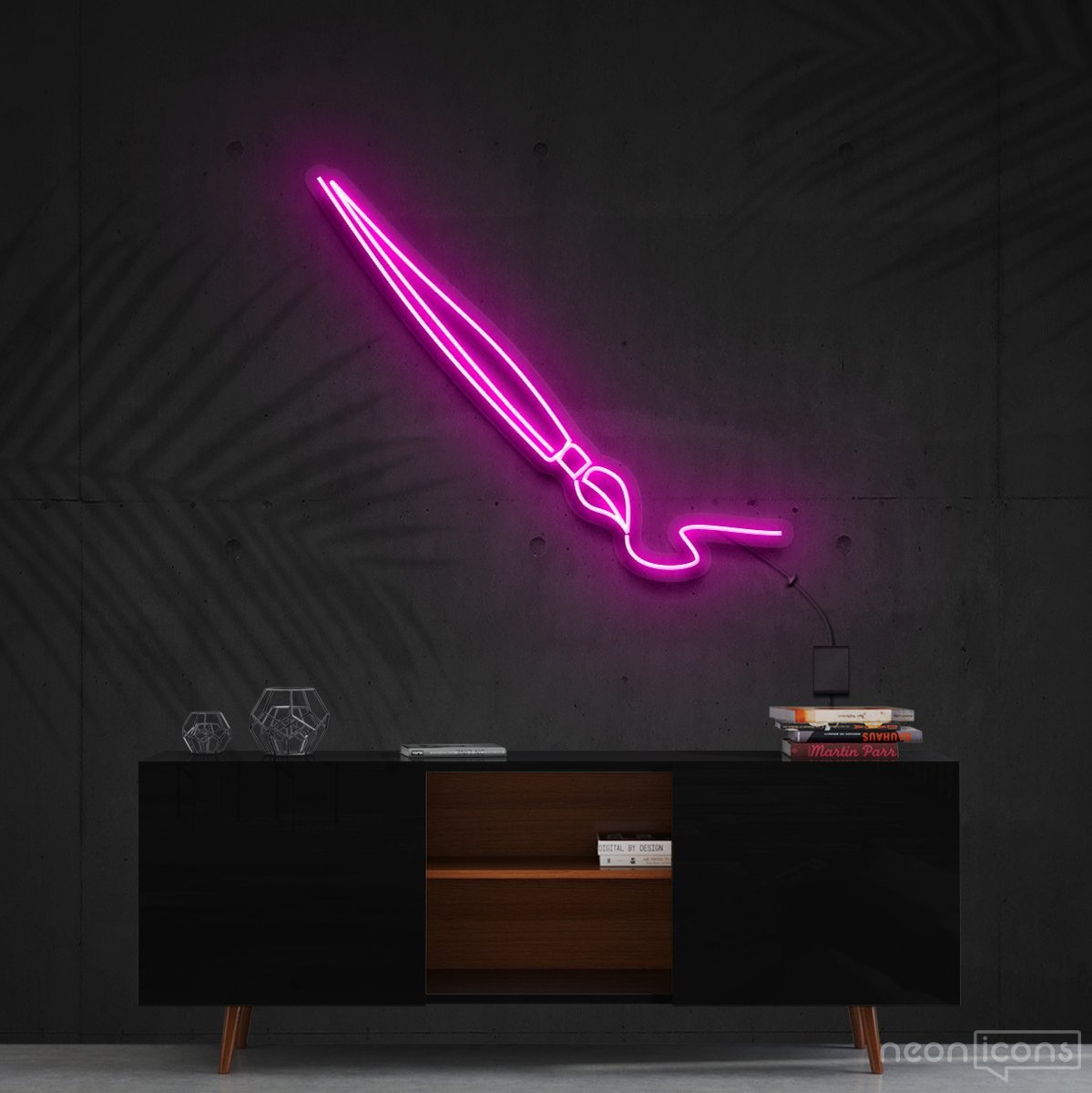 "Penmanship" Neon Sign 60cm (2ft) / Pink / Cut to Shape by Neon Icons