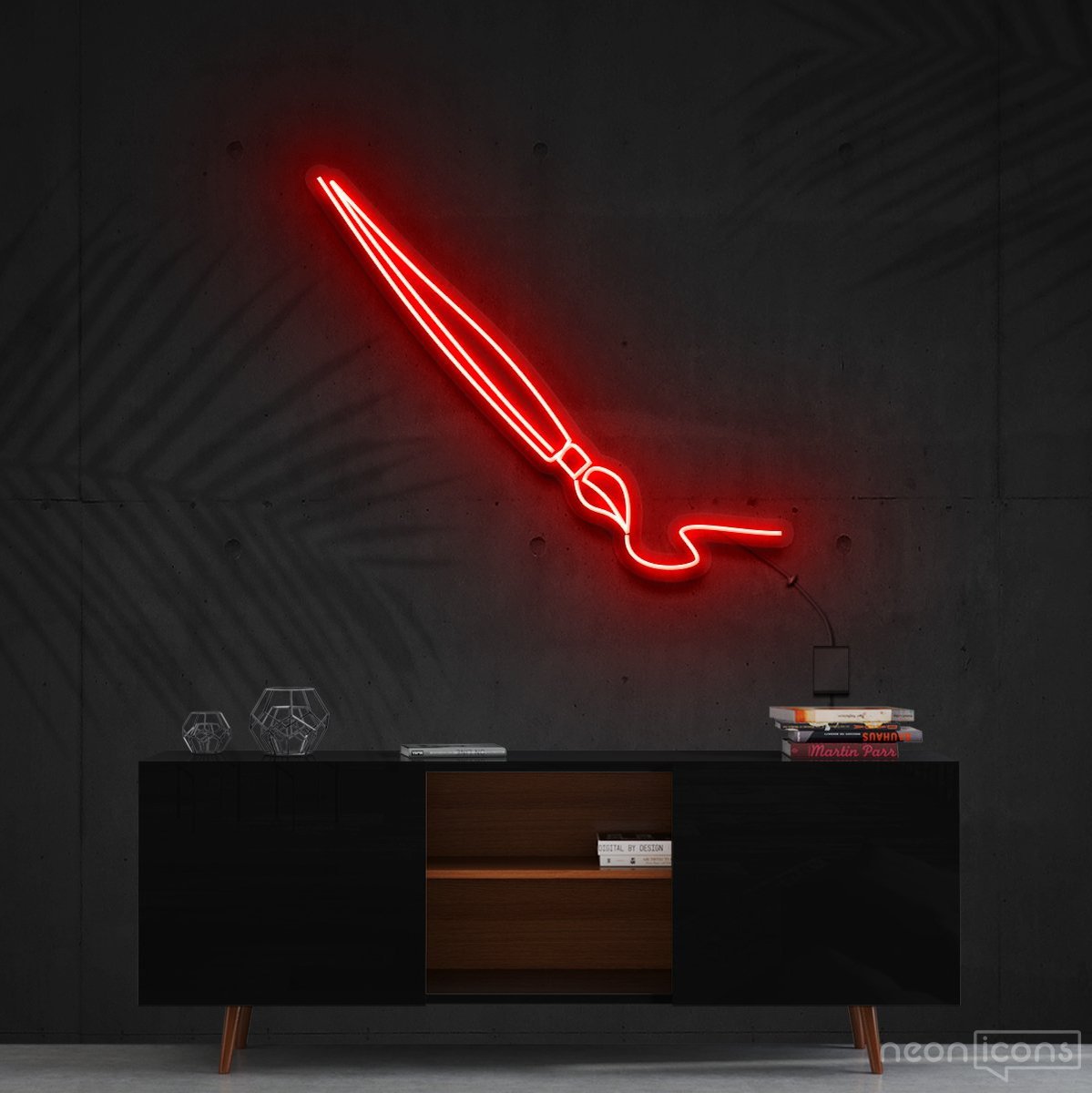 "Penmanship" Neon Sign 60cm (2ft) / Red / Cut to Shape by Neon Icons