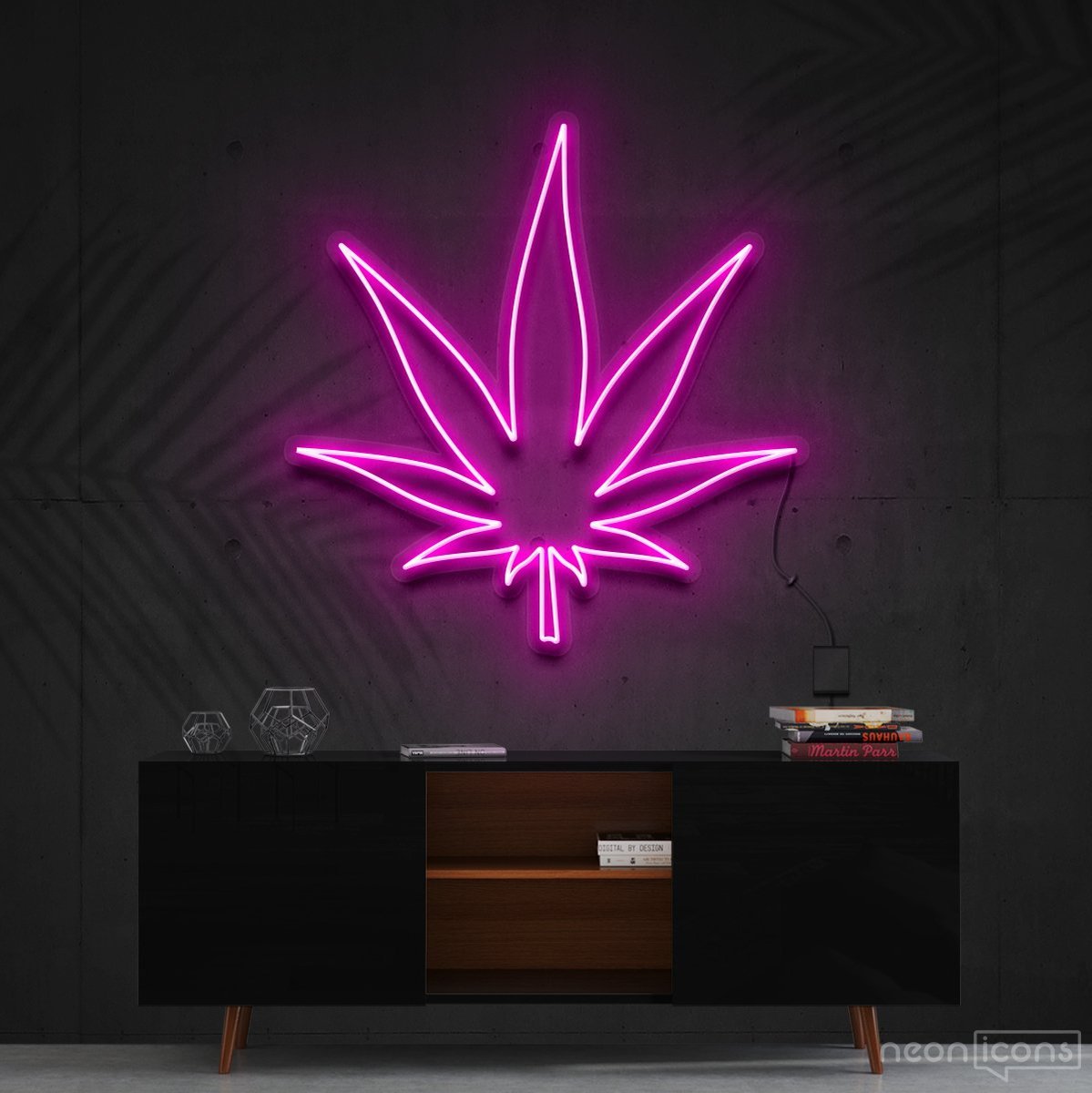 "Plant Based" Neon Sign 60cm (2ft) / Pink / Cut to Shape by Neon Icons
