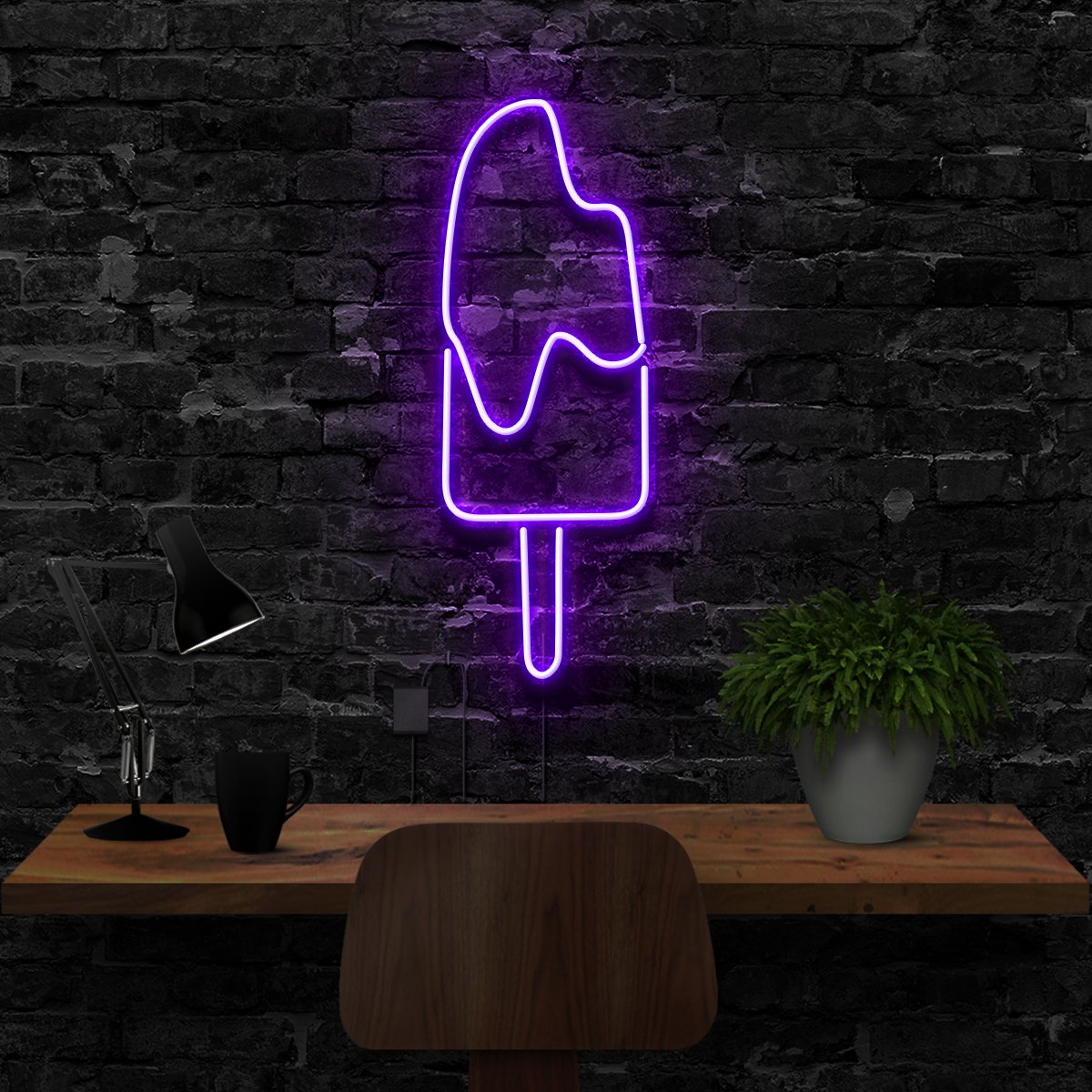 "Popsicle" Neon Sign 40cm (1.3ft) / Purple / LED Neon by Neon Icons