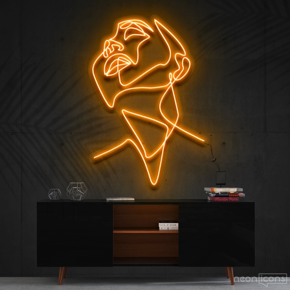 "Pure Ecstasy" Neon Sign 90cm (3ft) / Orange / Cut to Shape by Neon Icons