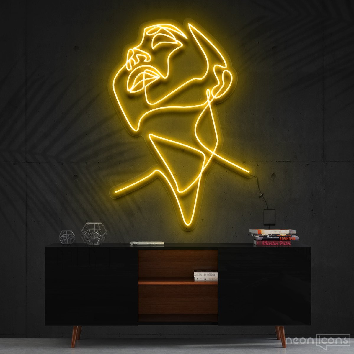 "Pure Ecstasy" Neon Sign 90cm (3ft) / Yellow / Cut to Shape by Neon Icons