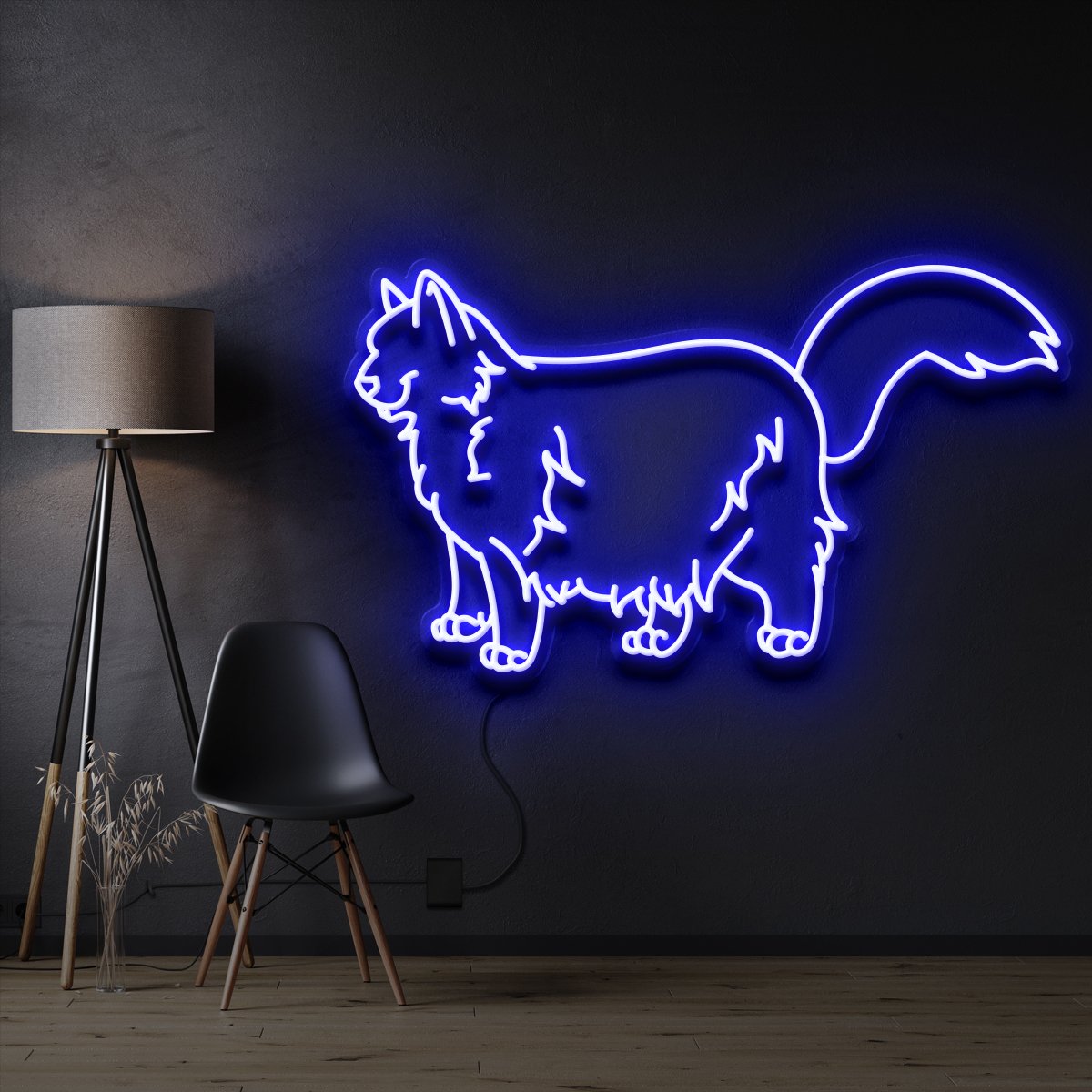 "Ragdoll Cat" Pet Neon Sign 60cm / Blue / Cut to Shape by Neon Icons
