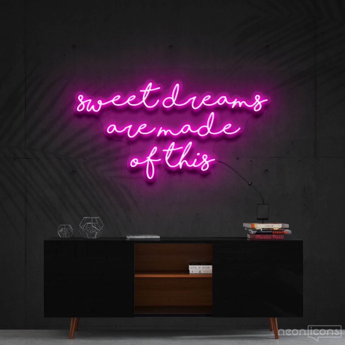 "Sweet Dreams Are Made Of This" Neon Sign 90cm (3ft) / Pink / Cut to Shape by Neon Icons
