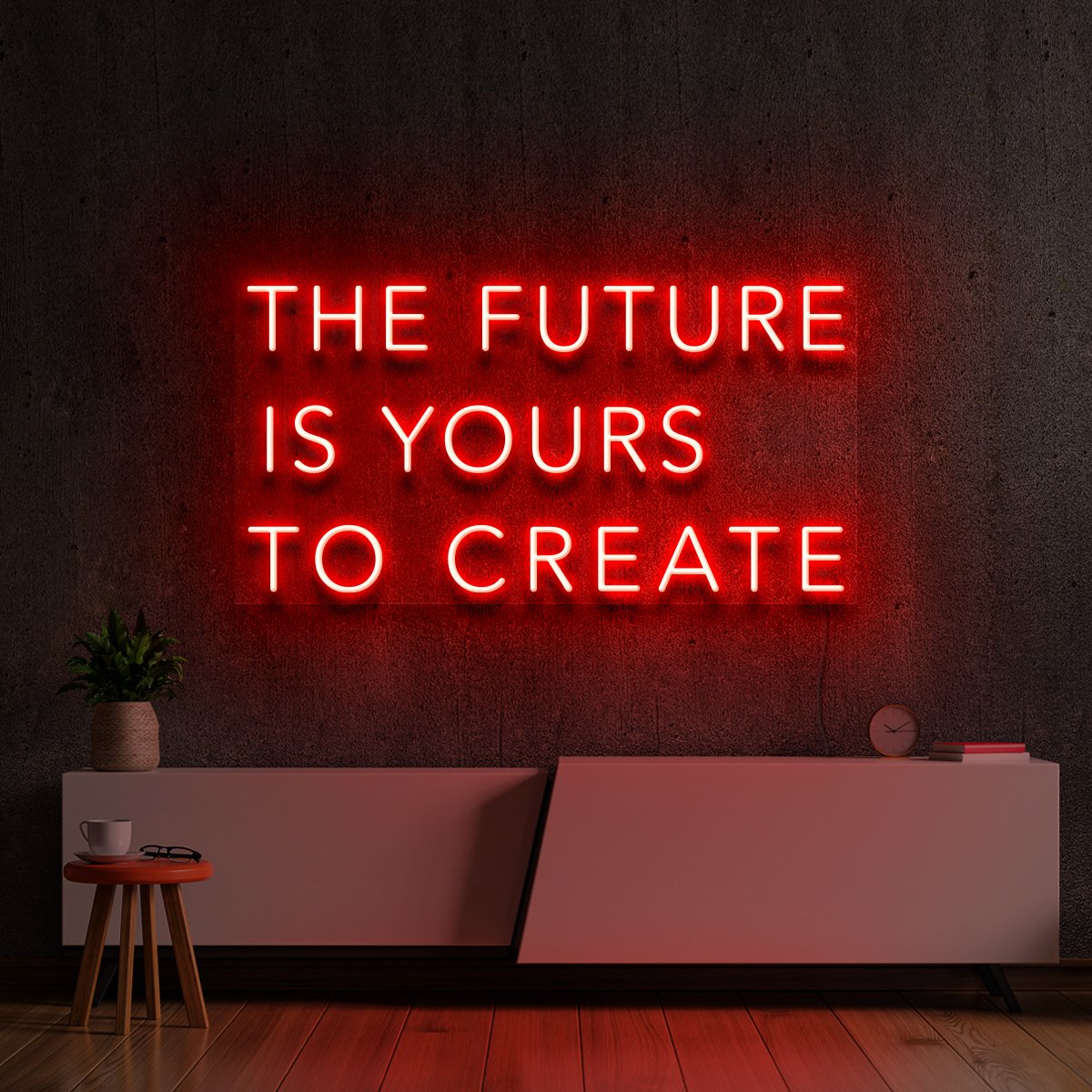 "The Future Is Yours to Create" Neon Sign by Neon Icons