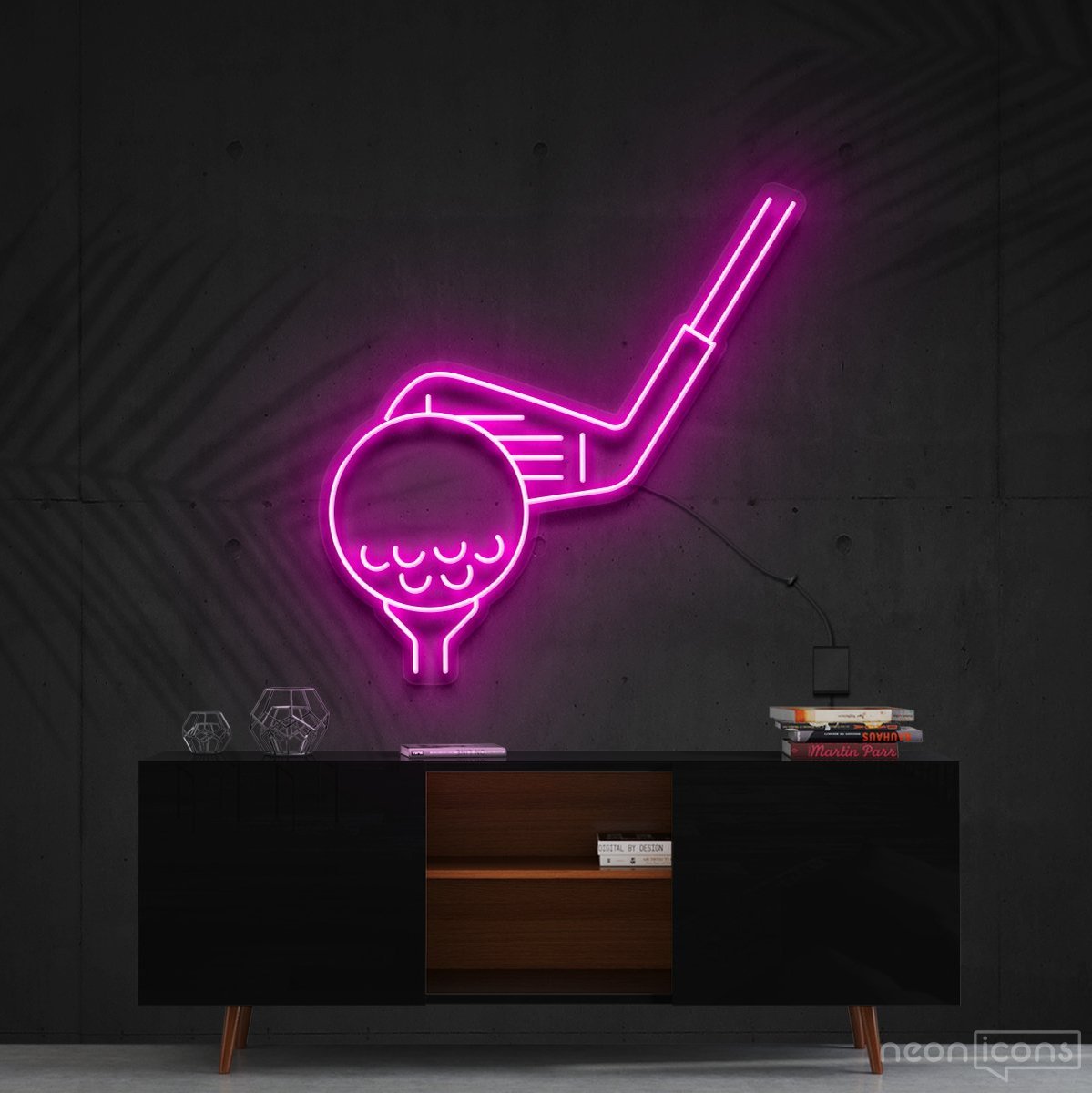"Top Golf" Neon Sign 60cm (2ft) / Pink / Cut to Shape by Neon Icons