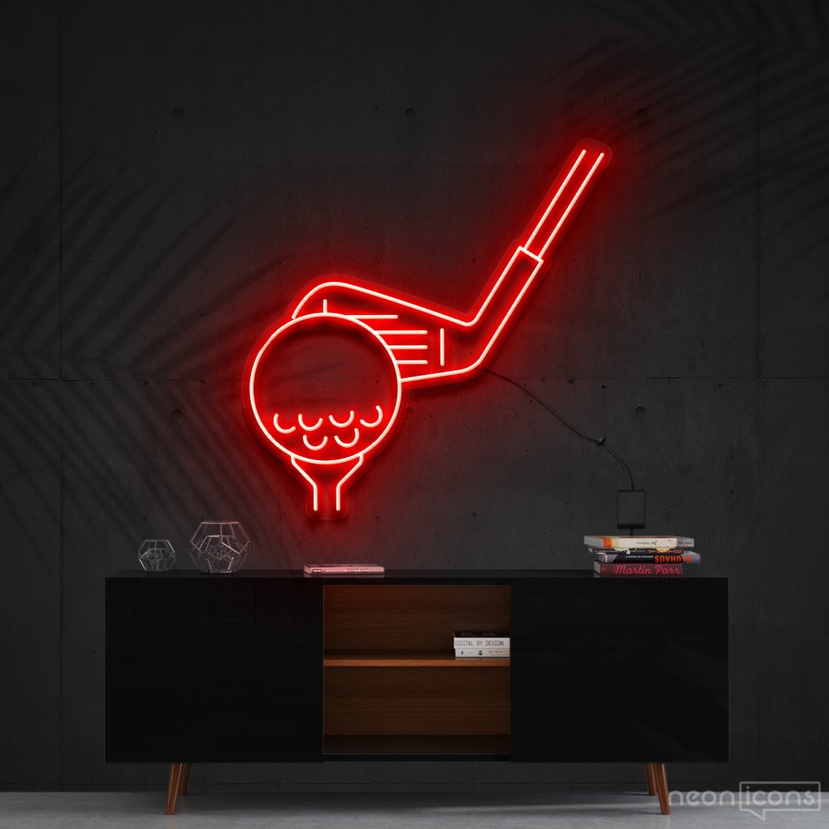 "Top Golf" Neon Sign 60cm (2ft) / Red / Cut to Shape by Neon Icons