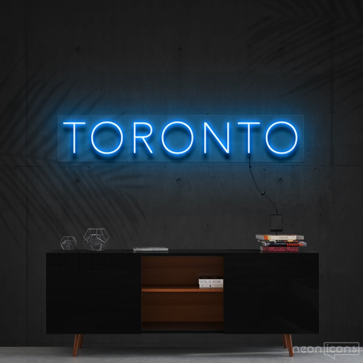"Toronto" Neon Sign 60cm (2ft) / Ice Blue / Cut to Shape by Neon Icons