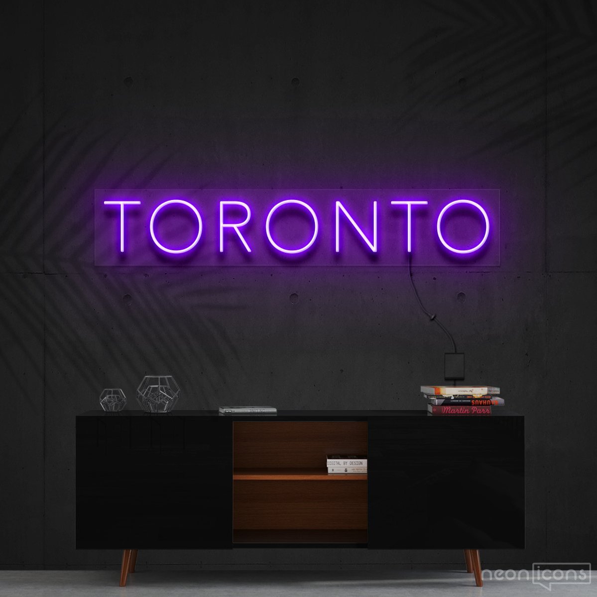"Toronto" Neon Sign 60cm (2ft) / Purple / Cut to Shape by Neon Icons