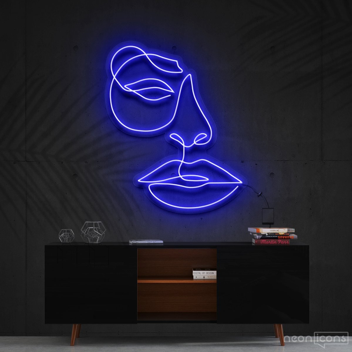 "Unimpressed" Neon Sign 60cm (2ft) / Blue / Cut to Shape by Neon Icons