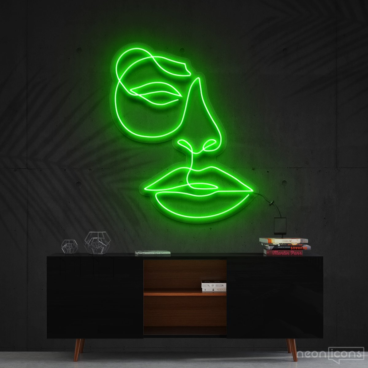 "Unimpressed" Neon Sign 60cm (2ft) / Green / Cut to Shape by Neon Icons