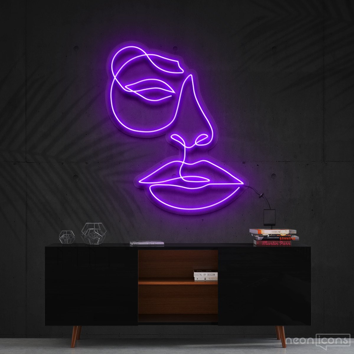 "Unimpressed" Neon Sign 60cm (2ft) / Purple / Cut to Shape by Neon Icons