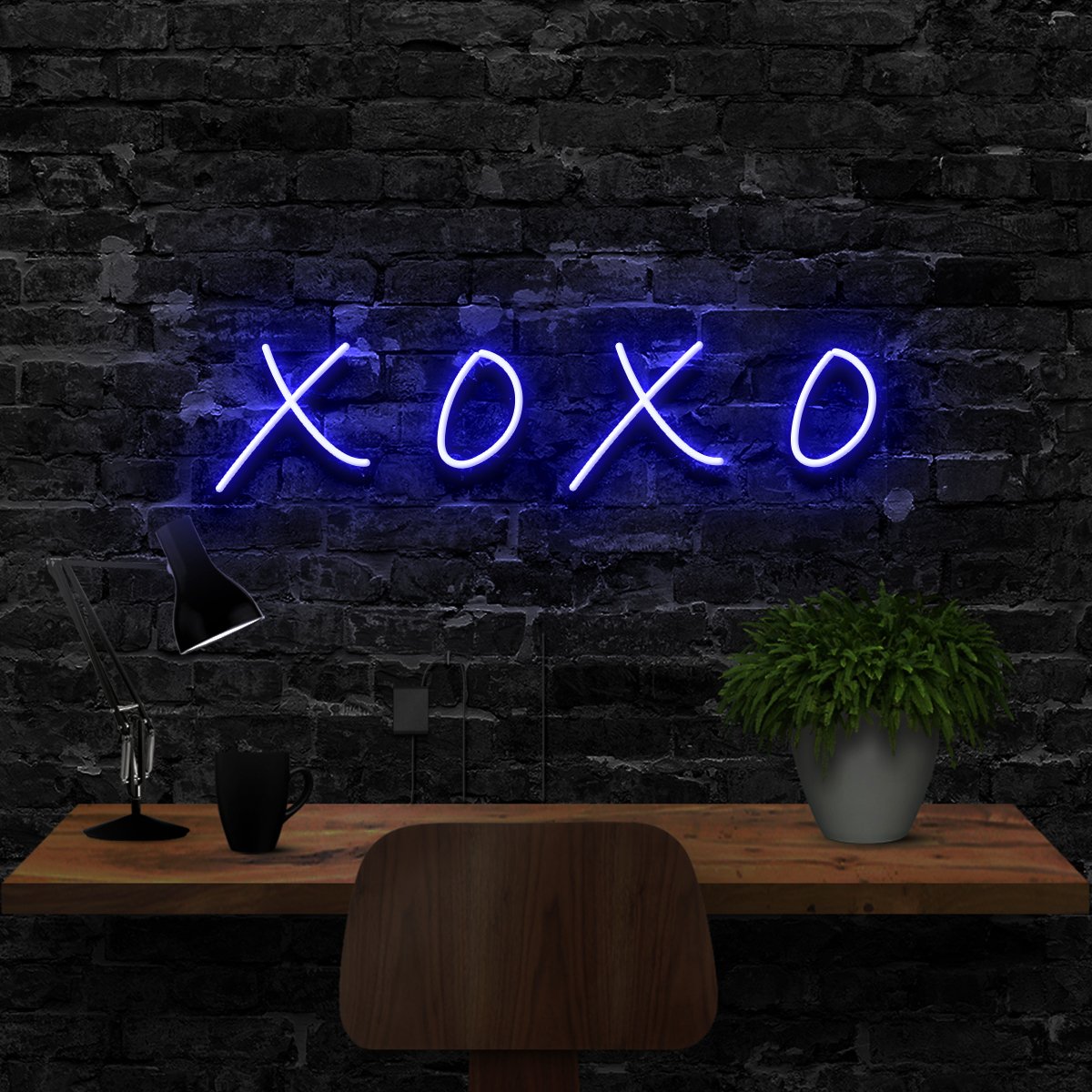 "XOXO" Neon Sign 40cm (1.3ft) / Blue / LED Neon by Neon Icons