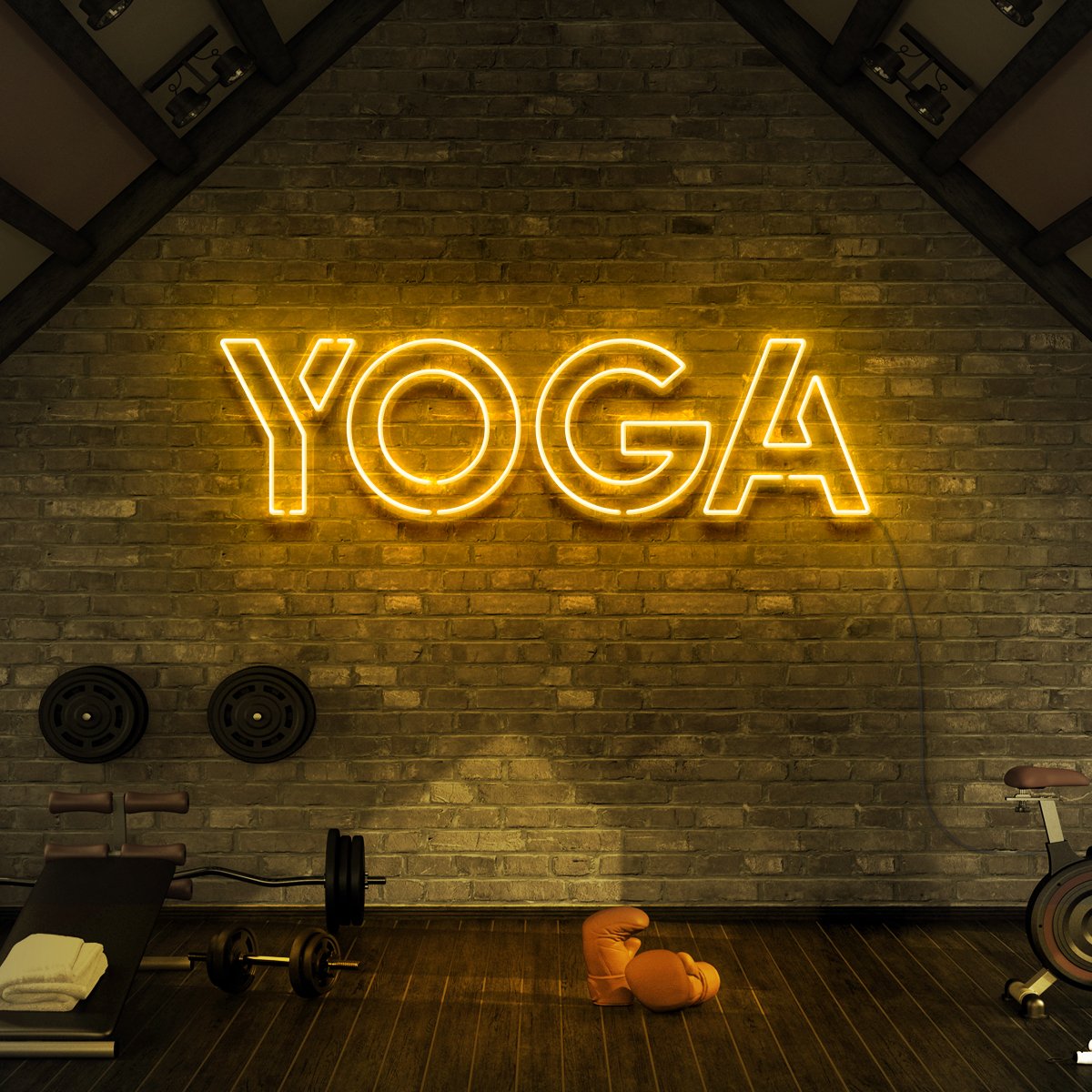 "Yoga" Neon Sign for Gyms & Fitness Studios by Neon Icons